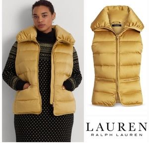 Lauren Ralph Lauren Satin Quilted NWT) Down Vest size XL